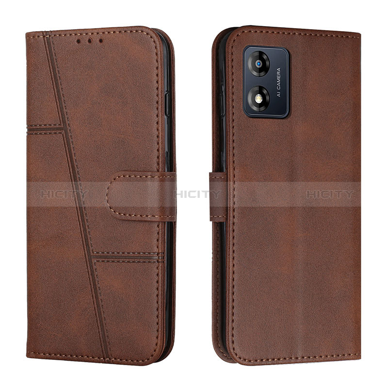 Coque Portefeuille Livre Cuir Etui Clapet Y01X pour Motorola Moto E13 Marron Plus