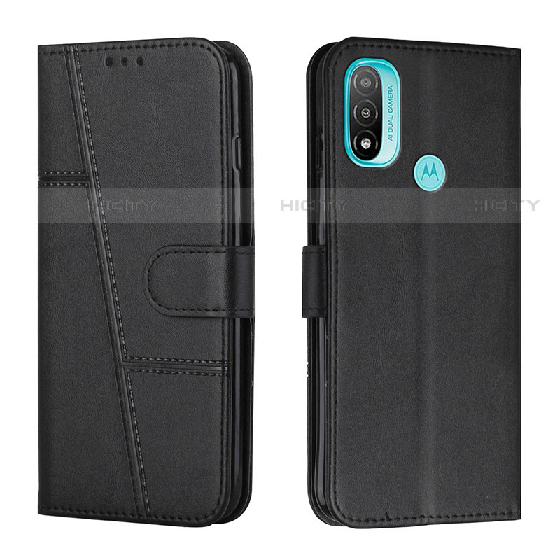 Coque Portefeuille Livre Cuir Etui Clapet Y01X pour Motorola Moto E30 Noir Plus