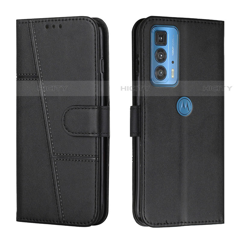 Coque Portefeuille Livre Cuir Etui Clapet Y01X pour Motorola Moto Edge 20 Pro 5G Noir Plus