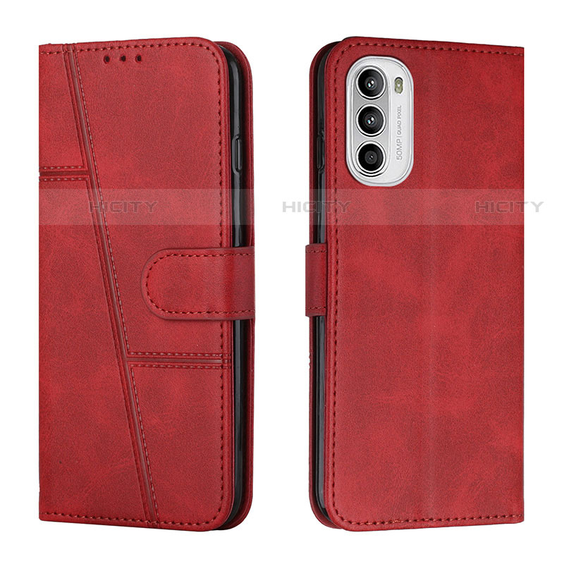 Coque Portefeuille Livre Cuir Etui Clapet Y01X pour Motorola Moto Edge (2022) 5G Rouge Plus