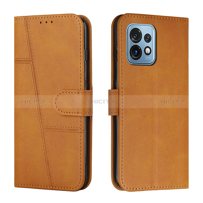 Coque Portefeuille Livre Cuir Etui Clapet Y01X pour Motorola Moto Edge 40 Pro 5G Brun Clair Plus