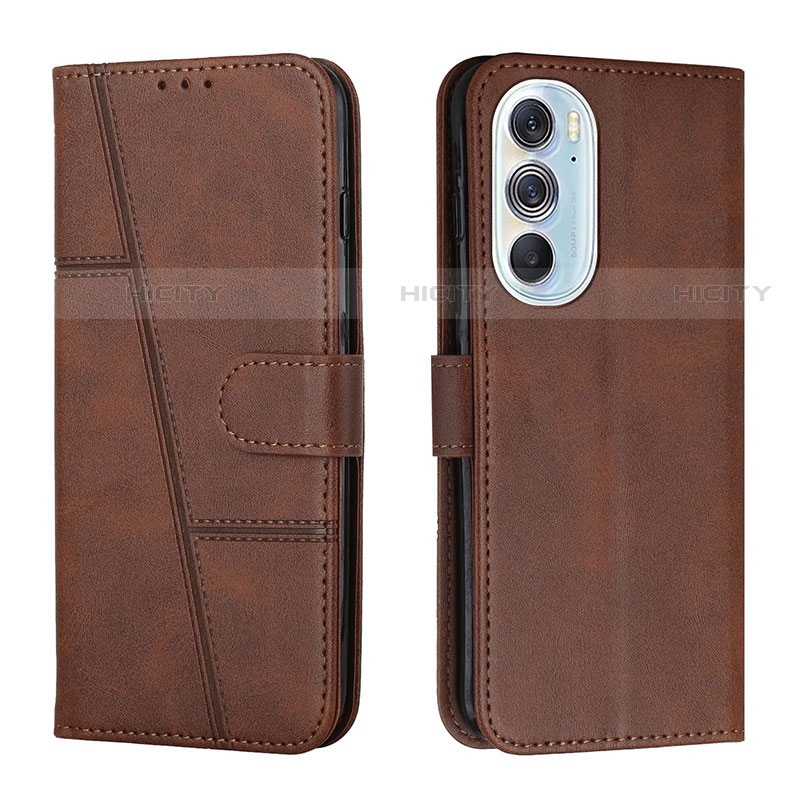 Coque Portefeuille Livre Cuir Etui Clapet Y01X pour Motorola Moto Edge Plus (2022) 5G Marron Plus