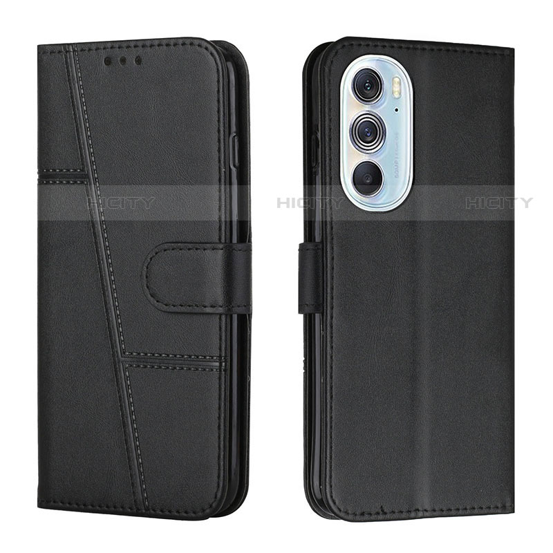 Coque Portefeuille Livre Cuir Etui Clapet Y01X pour Motorola Moto Edge Plus (2022) 5G Noir Plus