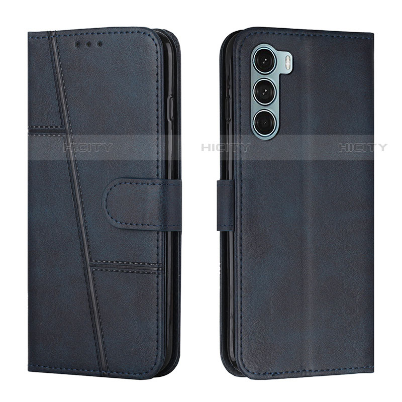 Coque Portefeuille Livre Cuir Etui Clapet Y01X pour Motorola Moto Edge S30 5G Bleu Plus