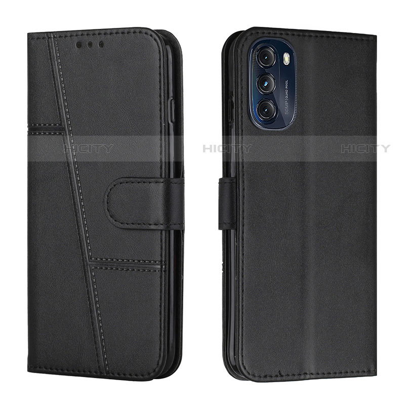 Coque Portefeuille Livre Cuir Etui Clapet Y01X pour Motorola Moto G 5G (2022) Noir Plus