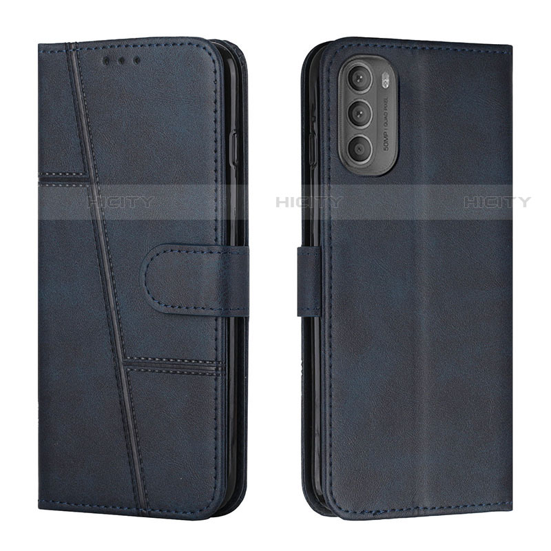 Coque Portefeuille Livre Cuir Etui Clapet Y01X pour Motorola Moto G41 Bleu Plus