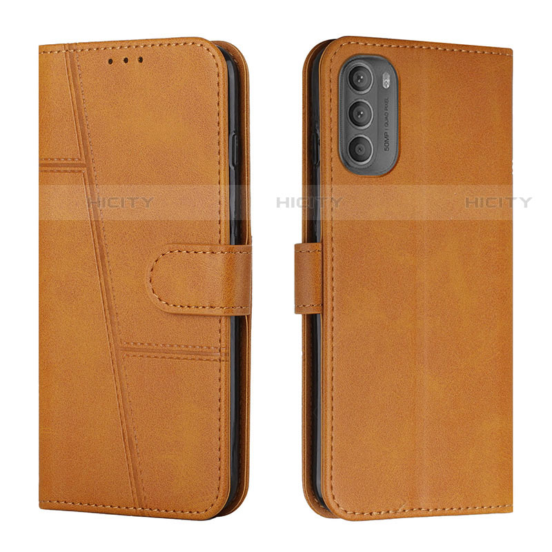 Coque Portefeuille Livre Cuir Etui Clapet Y01X pour Motorola Moto G41 Brun Clair Plus