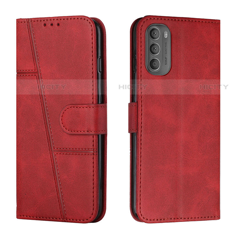 Coque Portefeuille Livre Cuir Etui Clapet Y01X pour Motorola Moto G41 Rouge Plus