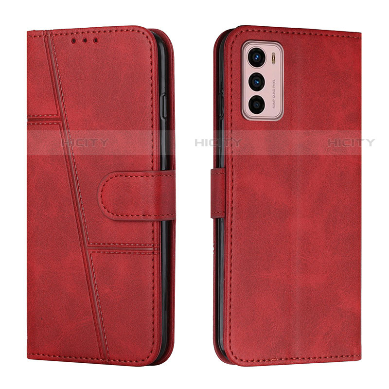 Coque Portefeuille Livre Cuir Etui Clapet Y01X pour Motorola Moto G42 Rouge Plus