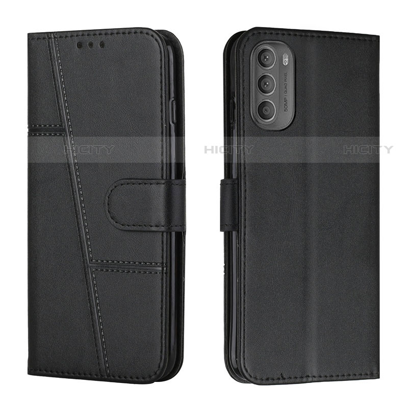 Coque Portefeuille Livre Cuir Etui Clapet Y01X pour Motorola Moto G51 5G Noir Plus