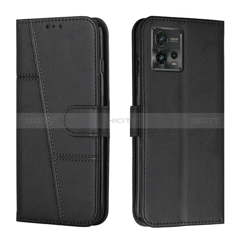 Coque Portefeuille Livre Cuir Etui Clapet Y01X pour Motorola Moto G72 Noir Plus