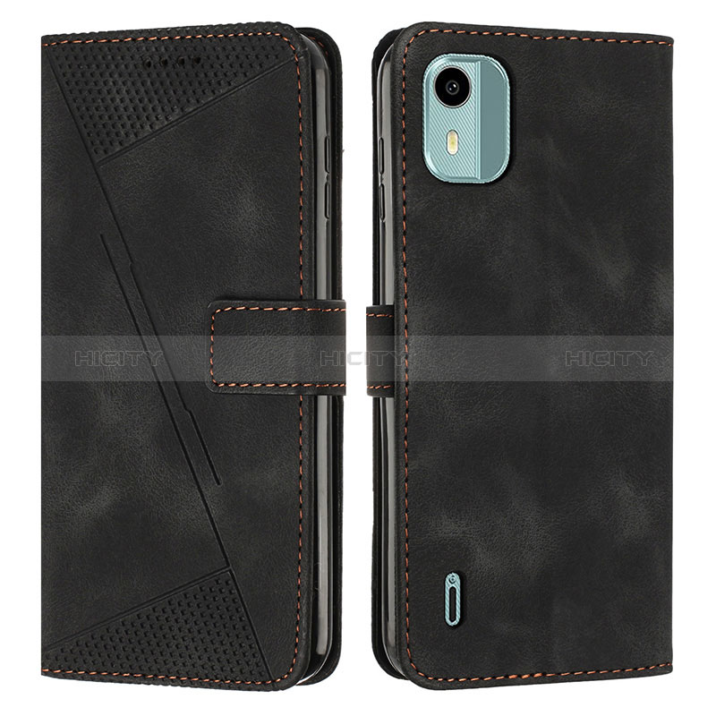 Coque Portefeuille Livre Cuir Etui Clapet Y01X pour Nokia C12 Noir Plus