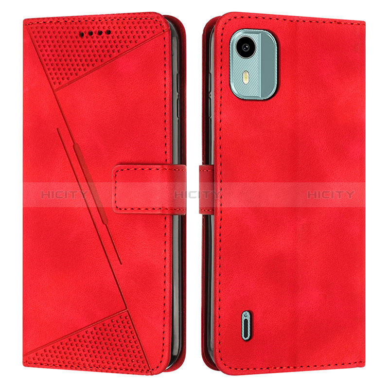 Coque Portefeuille Livre Cuir Etui Clapet Y01X pour Nokia C12 Pro Rouge Plus