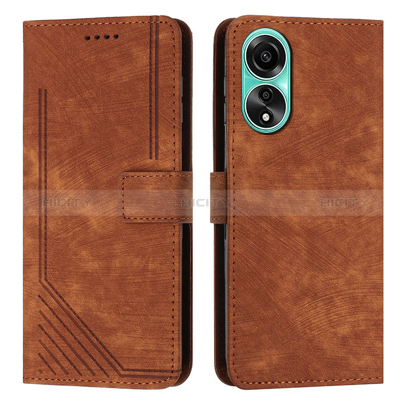 Coque Portefeuille Livre Cuir Etui Clapet Y01X pour Oppo A38 Marron Plus