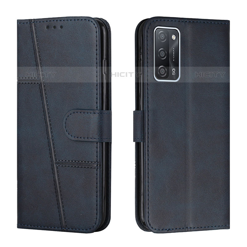 Coque Portefeuille Livre Cuir Etui Clapet Y01X pour Oppo A53s 5G Bleu Plus