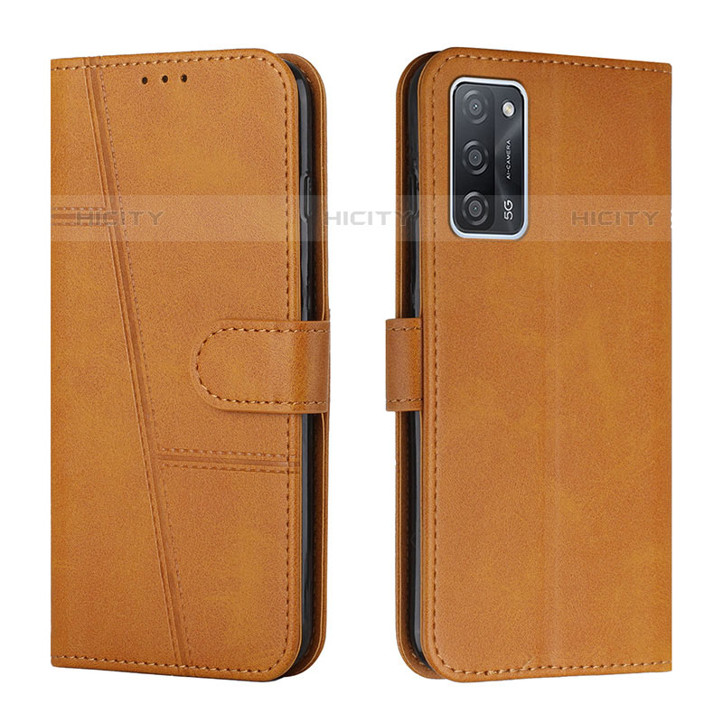 Coque Portefeuille Livre Cuir Etui Clapet Y01X pour Oppo A53s 5G Brun Clair Plus