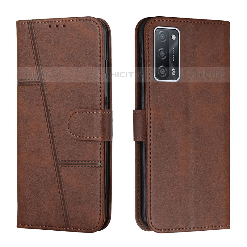 Coque Portefeuille Livre Cuir Etui Clapet Y01X pour Oppo A53s 5G Marron Plus