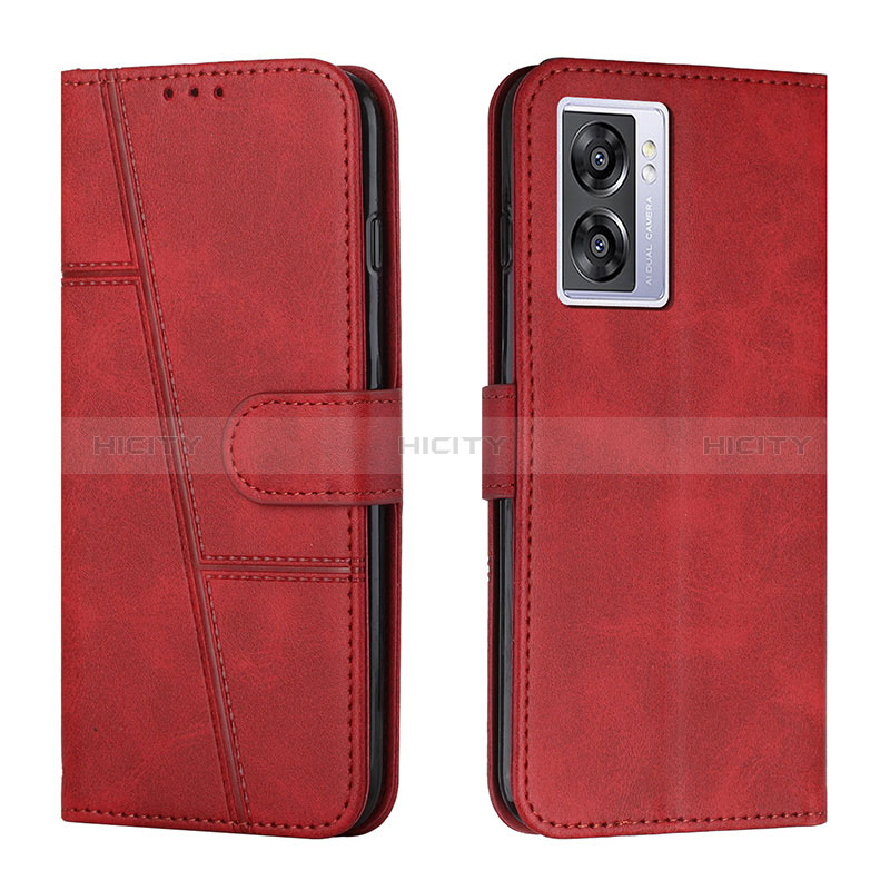 Coque Portefeuille Livre Cuir Etui Clapet Y01X pour Oppo A56S 5G Rouge Plus