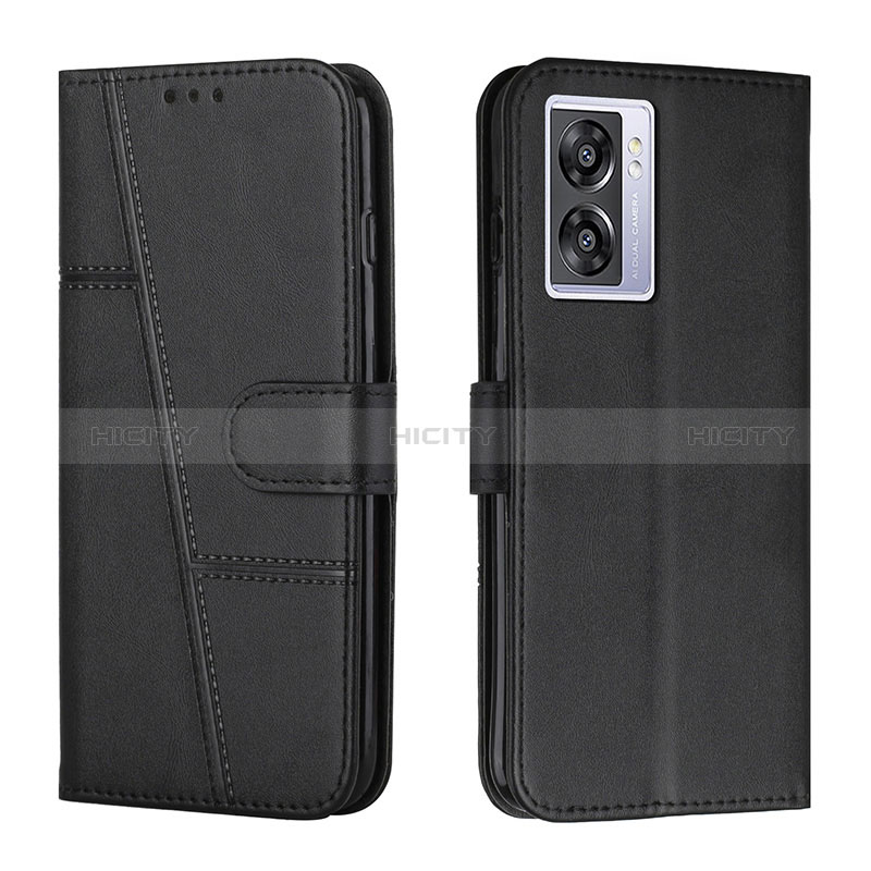 Coque Portefeuille Livre Cuir Etui Clapet Y01X pour Oppo A57 5G Noir Plus