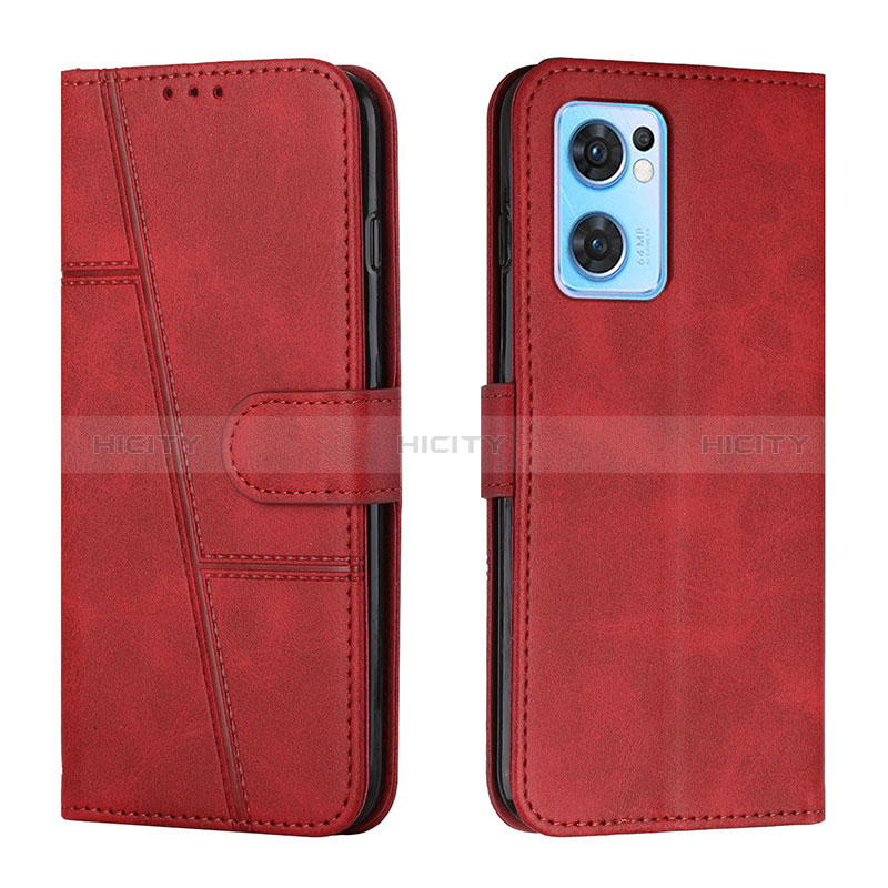 Coque Portefeuille Livre Cuir Etui Clapet Y01X pour Oppo Find X5 Lite 5G Rouge Plus