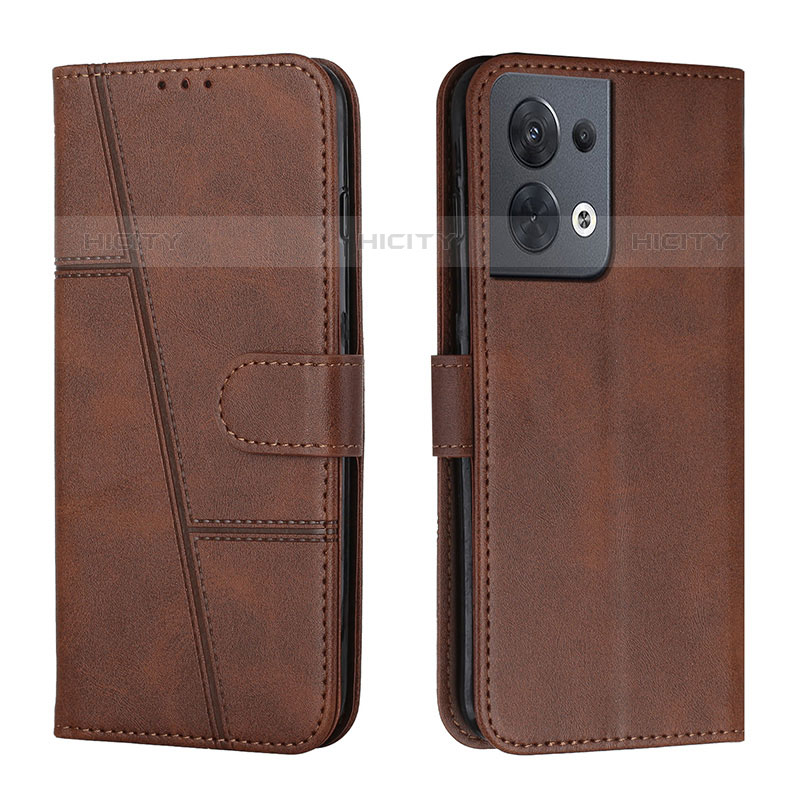 Coque Portefeuille Livre Cuir Etui Clapet Y01X pour Oppo Reno9 5G Marron Plus