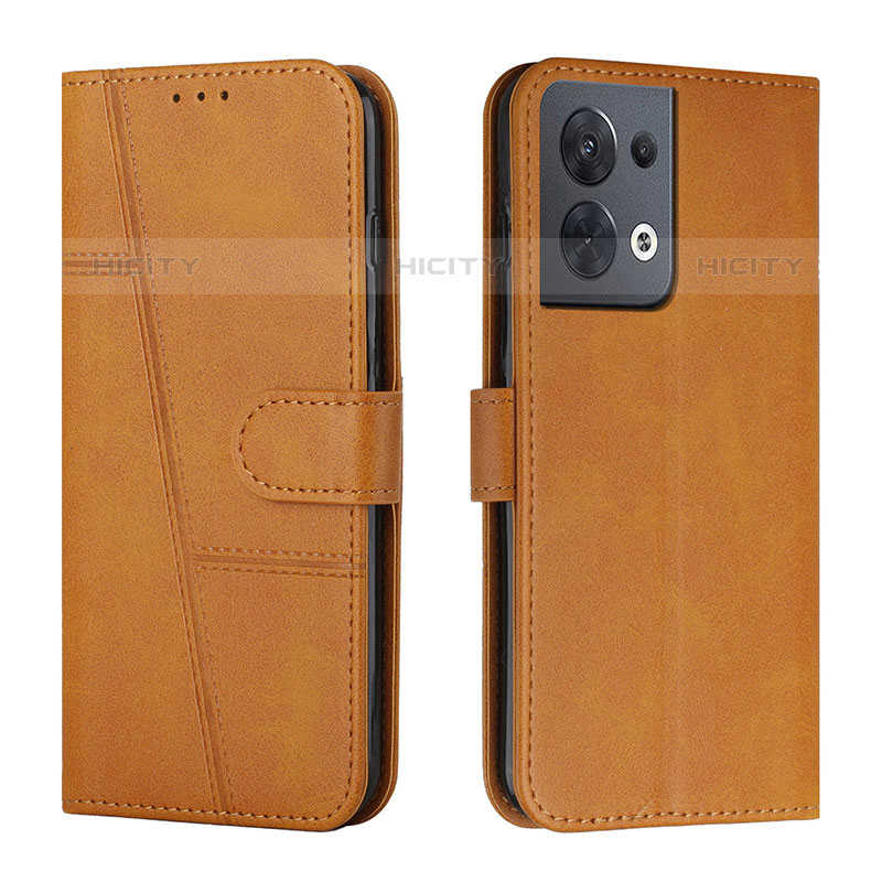 Coque Portefeuille Livre Cuir Etui Clapet Y01X pour Oppo Reno9 Pro 5G Brun Clair Plus