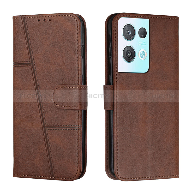 Coque Portefeuille Livre Cuir Etui Clapet Y01X pour Oppo Reno9 Pro+ Plus 5G Marron Plus