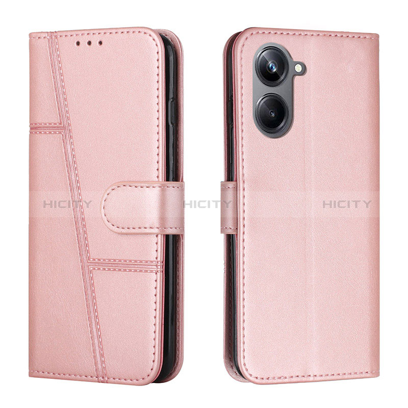 Coque Portefeuille Livre Cuir Etui Clapet Y01X pour Realme 10 4G Or Rose Plus