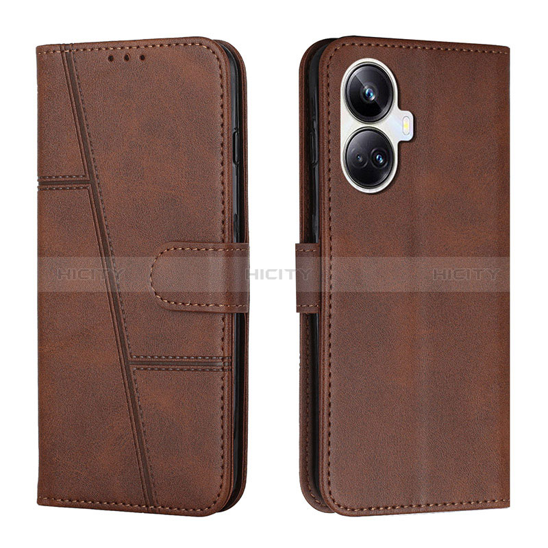 Coque Portefeuille Livre Cuir Etui Clapet Y01X pour Realme 10 Pro+ Plus 5G Marron Plus