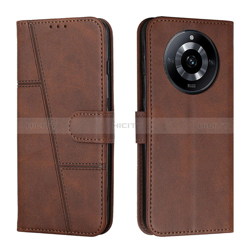 Coque Portefeuille Livre Cuir Etui Clapet Y01X pour Realme 11 Pro 5G Marron Plus