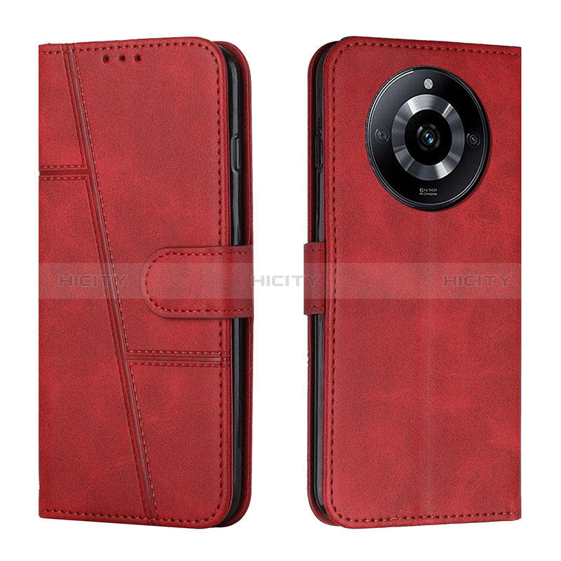 Coque Portefeuille Livre Cuir Etui Clapet Y01X pour Realme 11 Pro 5G Rouge Plus