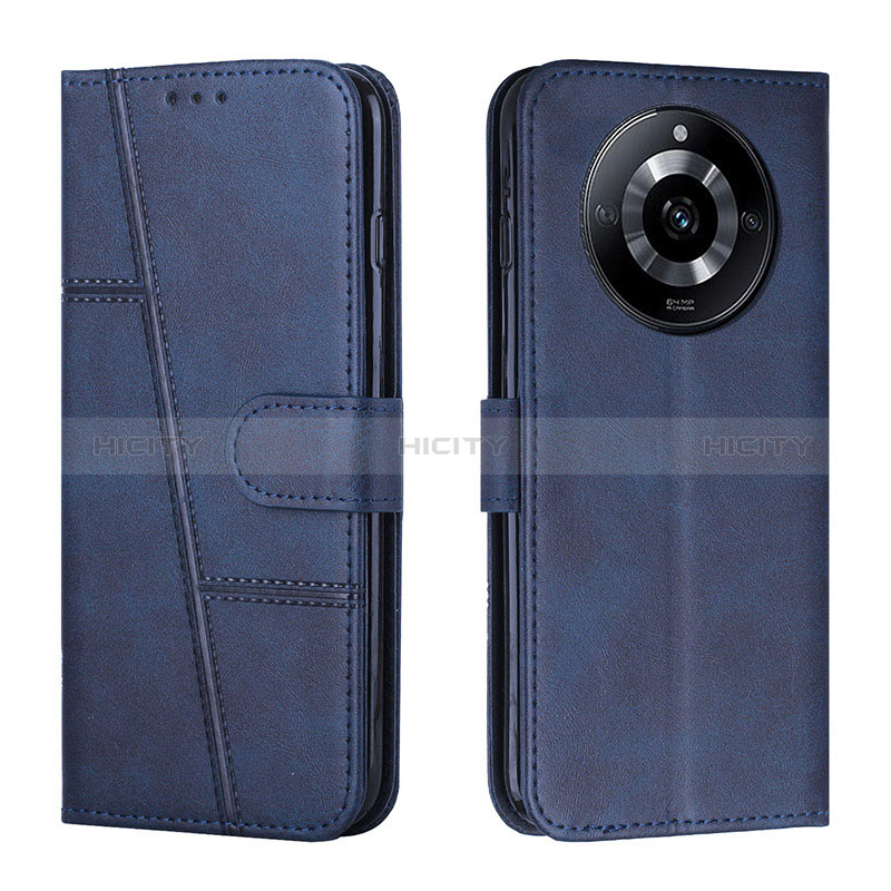 Coque Portefeuille Livre Cuir Etui Clapet Y01X pour Realme 11 Pro+ Plus 5G Bleu Plus