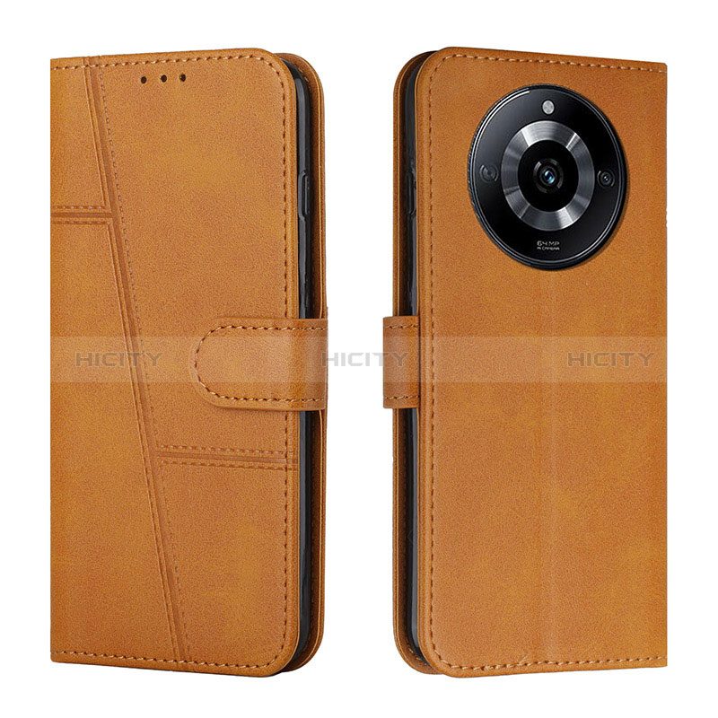 Coque Portefeuille Livre Cuir Etui Clapet Y01X pour Realme 11 Pro+ Plus 5G Brun Clair Plus