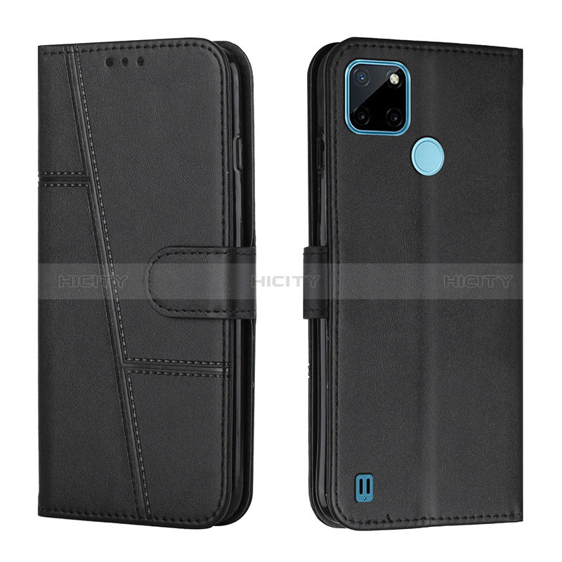 Coque Portefeuille Livre Cuir Etui Clapet Y01X pour Realme C21Y Noir Plus