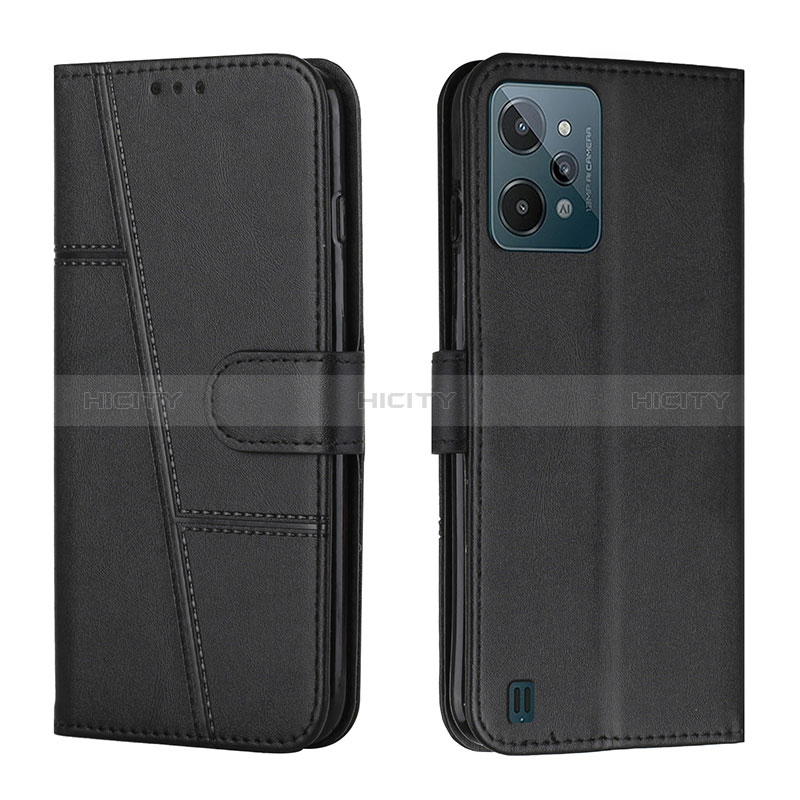 Coque Portefeuille Livre Cuir Etui Clapet Y01X pour Realme C31 Noir Plus