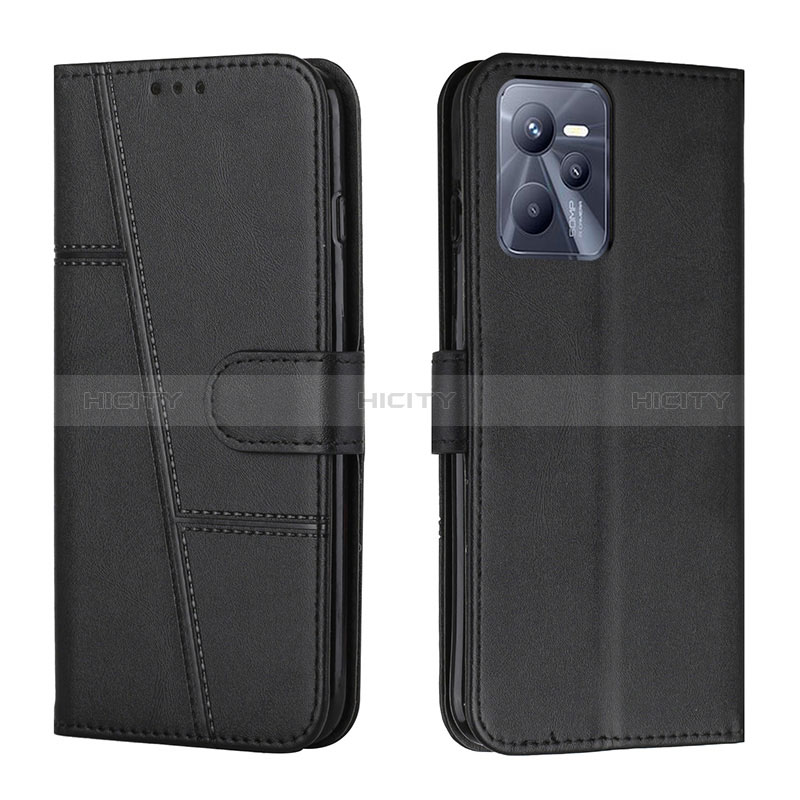 Coque Portefeuille Livre Cuir Etui Clapet Y01X pour Realme C35 Noir Plus