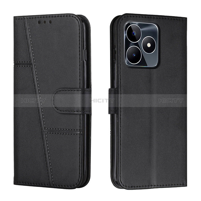 Coque Portefeuille Livre Cuir Etui Clapet Y01X pour Realme C51 Noir Plus