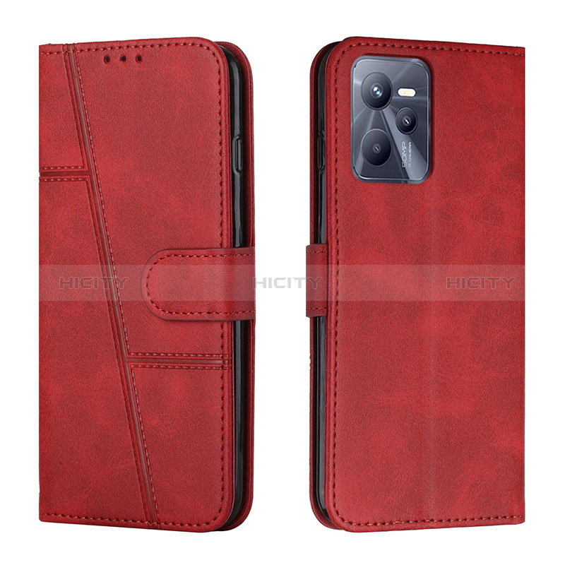 Coque Portefeuille Livre Cuir Etui Clapet Y01X pour Realme Narzo 50A Prime Rouge Plus