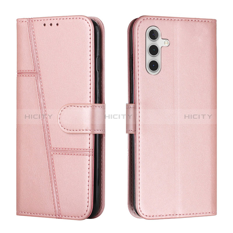 Coque Portefeuille Livre Cuir Etui Clapet Y01X pour Samsung Galaxy A04s Or Rose Plus