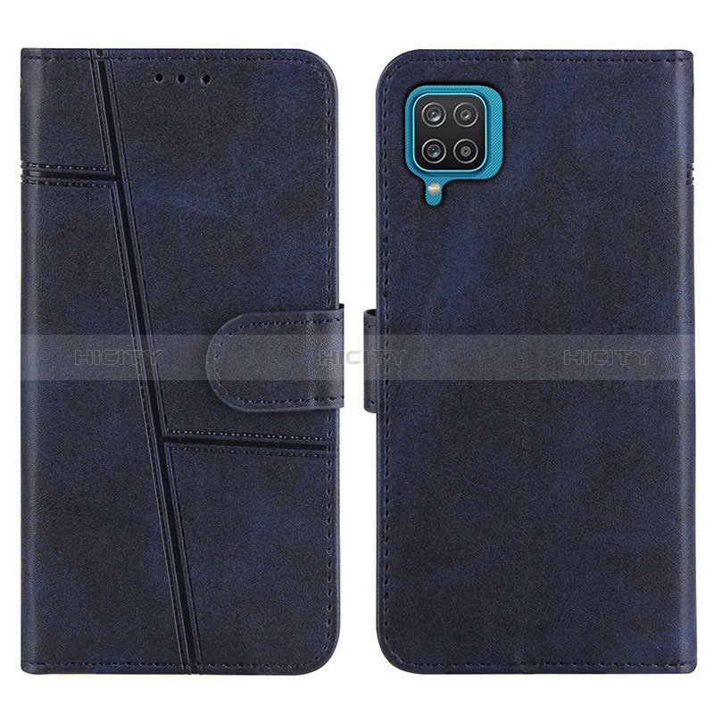 Coque Portefeuille Livre Cuir Etui Clapet Y01X pour Samsung Galaxy A12 Nacho Bleu Plus