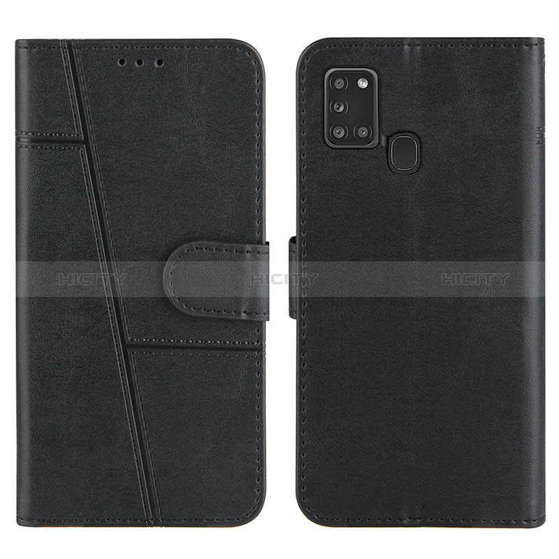 Coque Portefeuille Livre Cuir Etui Clapet Y01X pour Samsung Galaxy A21s Noir Plus