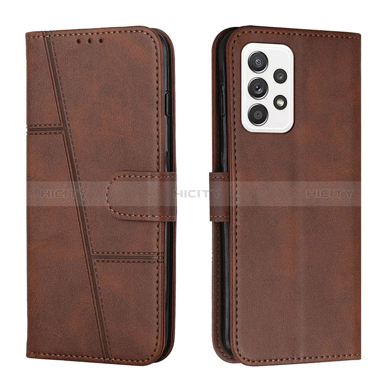 Coque Portefeuille Livre Cuir Etui Clapet Y01X pour Samsung Galaxy A23 5G Marron Plus