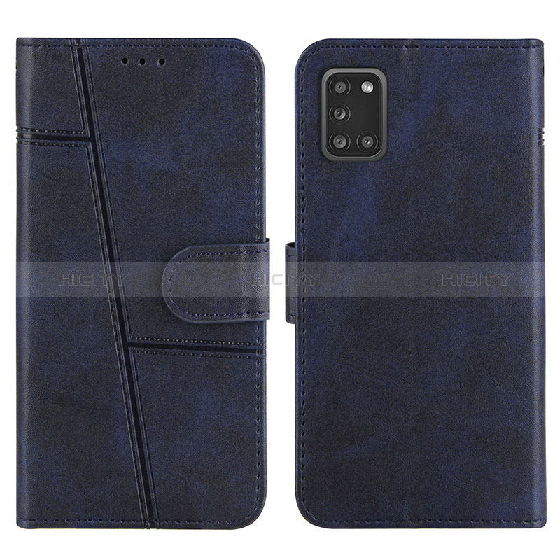 Coque Portefeuille Livre Cuir Etui Clapet Y01X pour Samsung Galaxy A31 Bleu Plus