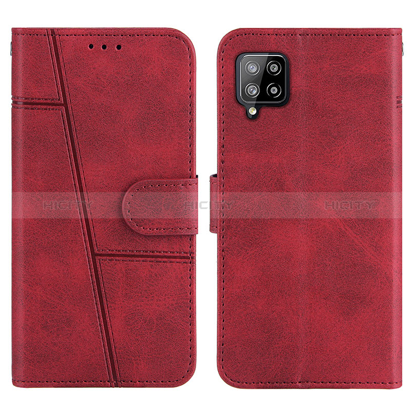 Coque Portefeuille Livre Cuir Etui Clapet Y01X pour Samsung Galaxy A42 5G Rouge Plus