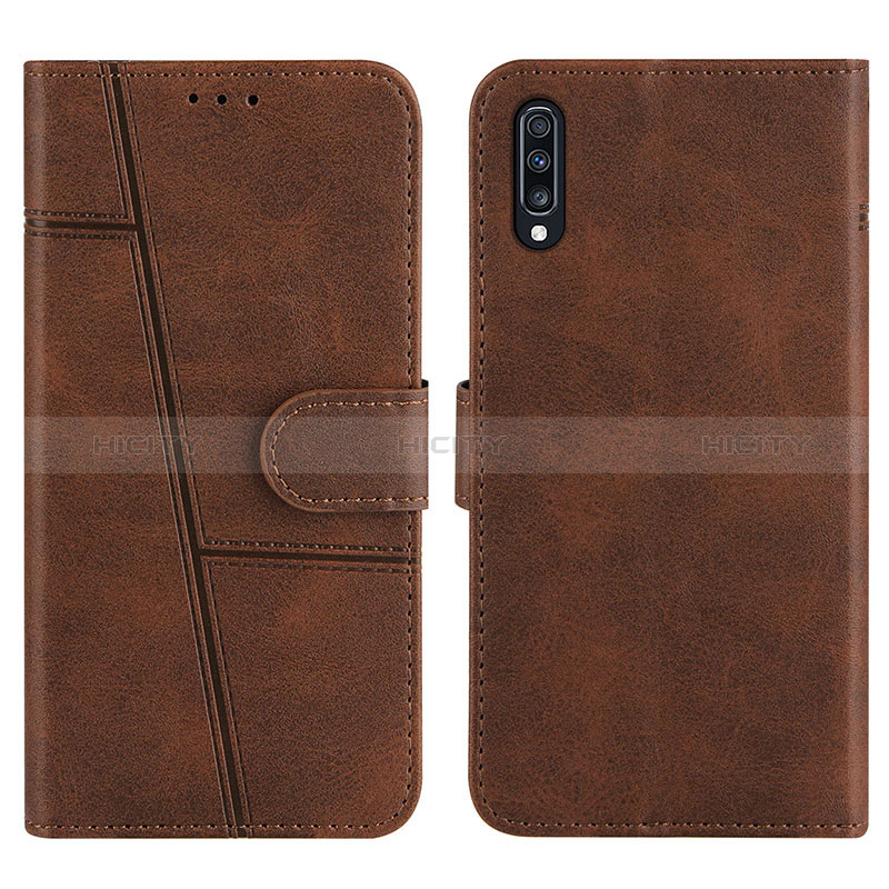 Coque Portefeuille Livre Cuir Etui Clapet Y01X pour Samsung Galaxy A50 Marron Plus