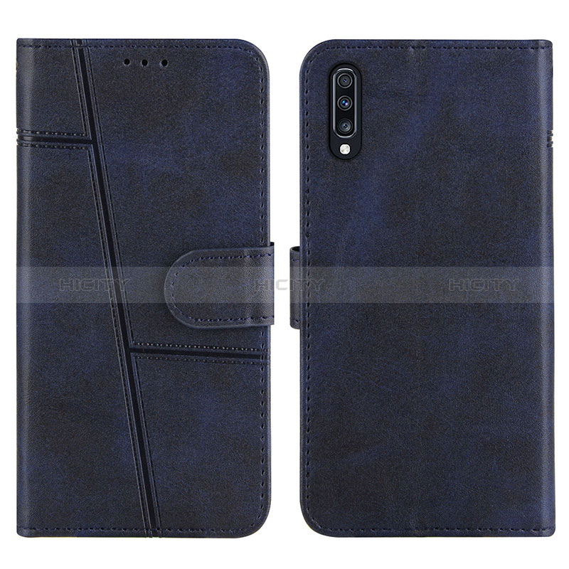 Coque Portefeuille Livre Cuir Etui Clapet Y01X pour Samsung Galaxy A50S Bleu Plus