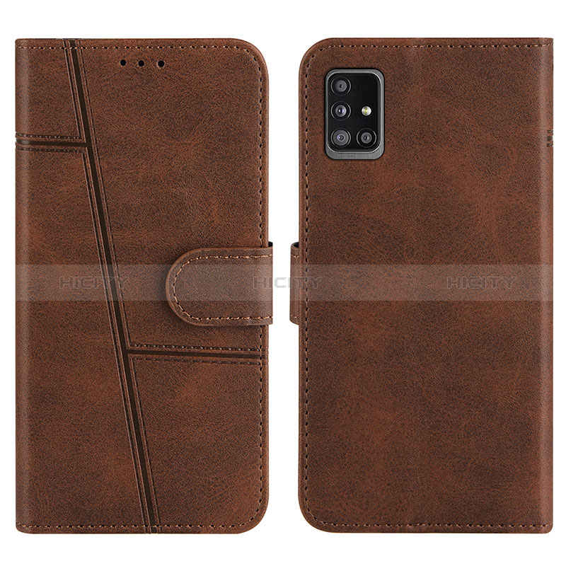 Coque Portefeuille Livre Cuir Etui Clapet Y01X pour Samsung Galaxy A51 4G Marron Plus