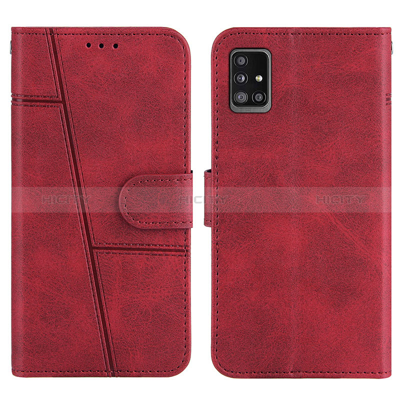 Coque Portefeuille Livre Cuir Etui Clapet Y01X pour Samsung Galaxy A51 4G Rouge Plus