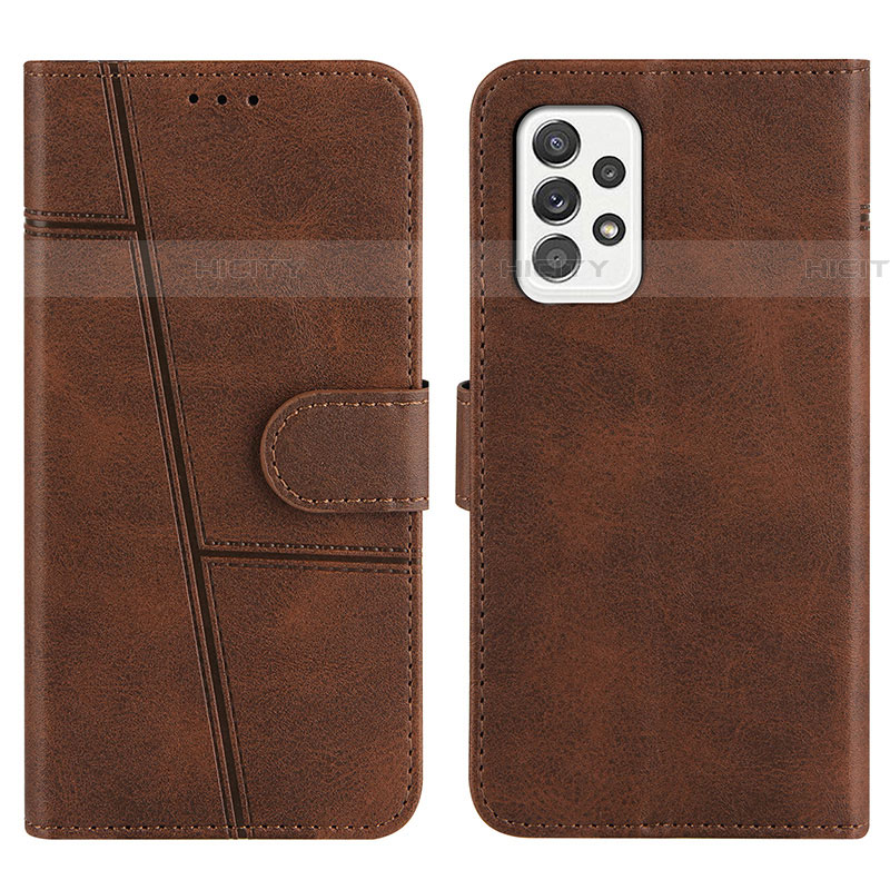 Coque Portefeuille Livre Cuir Etui Clapet Y01X pour Samsung Galaxy A52 5G Marron Plus