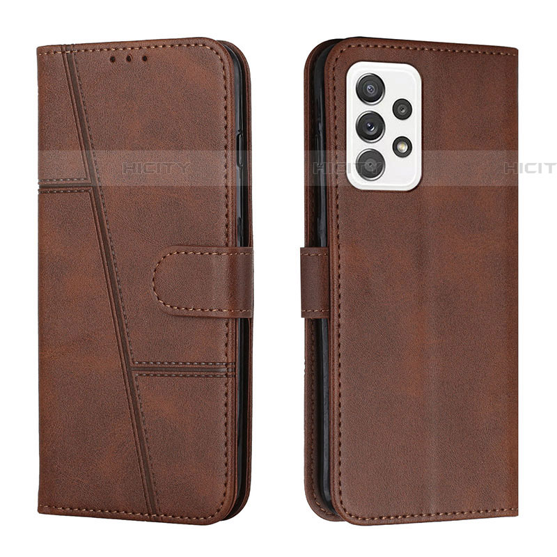 Coque Portefeuille Livre Cuir Etui Clapet Y01X pour Samsung Galaxy A53 5G Marron Plus